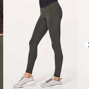 lululemon athletica Speed Up (Luxtreme) Dark Olive Green Leggings Size 4